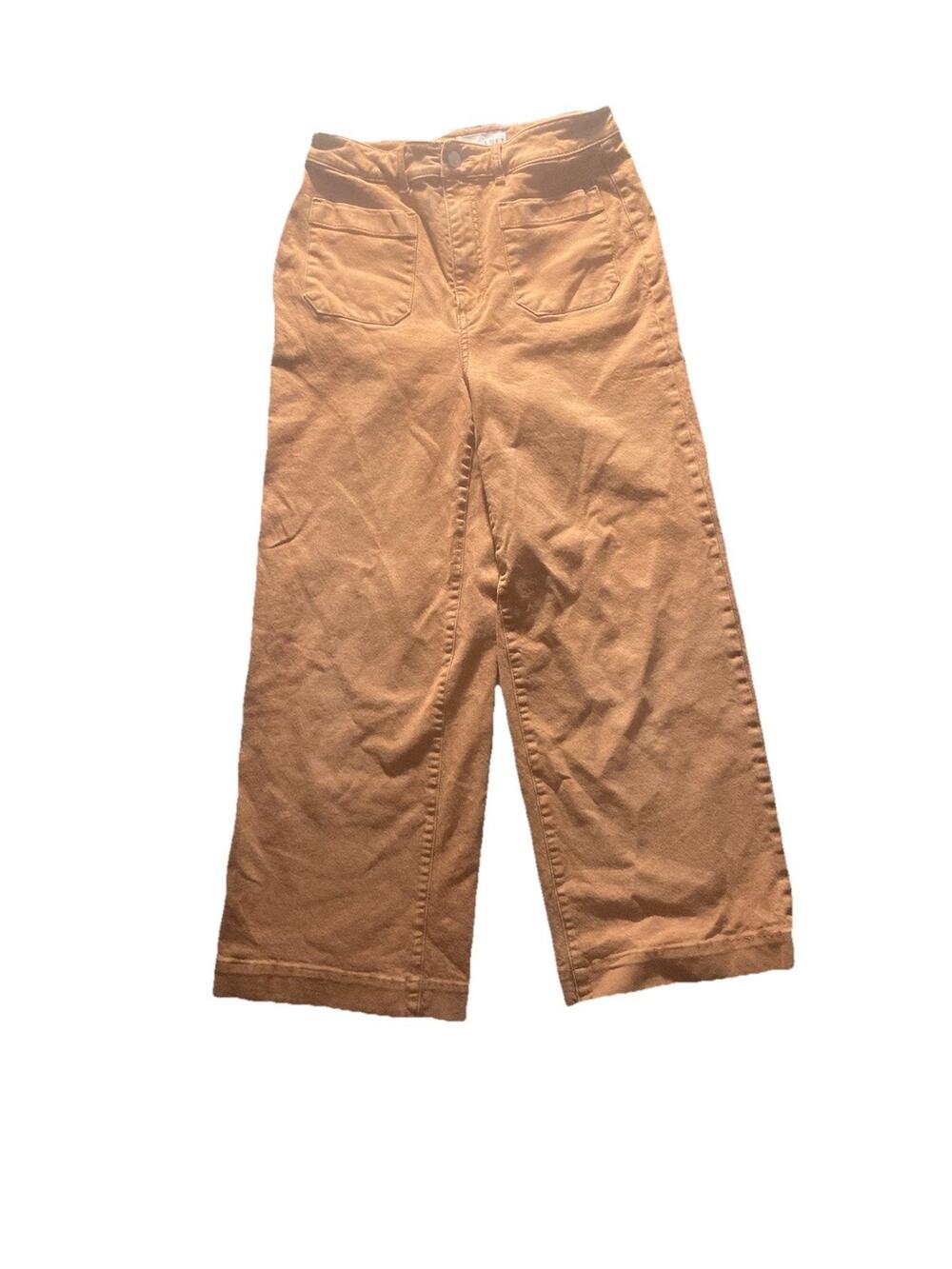 Loft Made and Loved Women's Jeans Light Brown High Waist Curvy Wide Leg 25/0